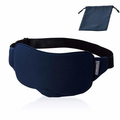 

ELECOM ECLEAR Hot Eye Mask, Short Type, Warms the Eye Area with Far Infrared Rays, Deodorizes with Charcoal, Washable, Includes Pouch, Navy (HCM-CH10S