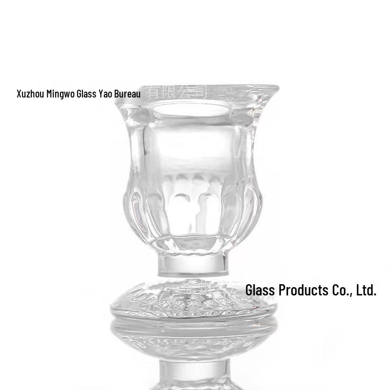 European Style Glass Candlestick: Romantic Living Room Decoration & Scented Transparent Ornament