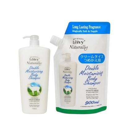 Leivy Body Shampoo Goat Milk Powdery Gentle Fragrance 1150mL  Refill 900mL