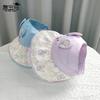1117 Children's Sunscreen Hat Summer Boy Outdoor Empty Top Sun Hat Girl Sweet Cute Big Eaves Bucket Hat