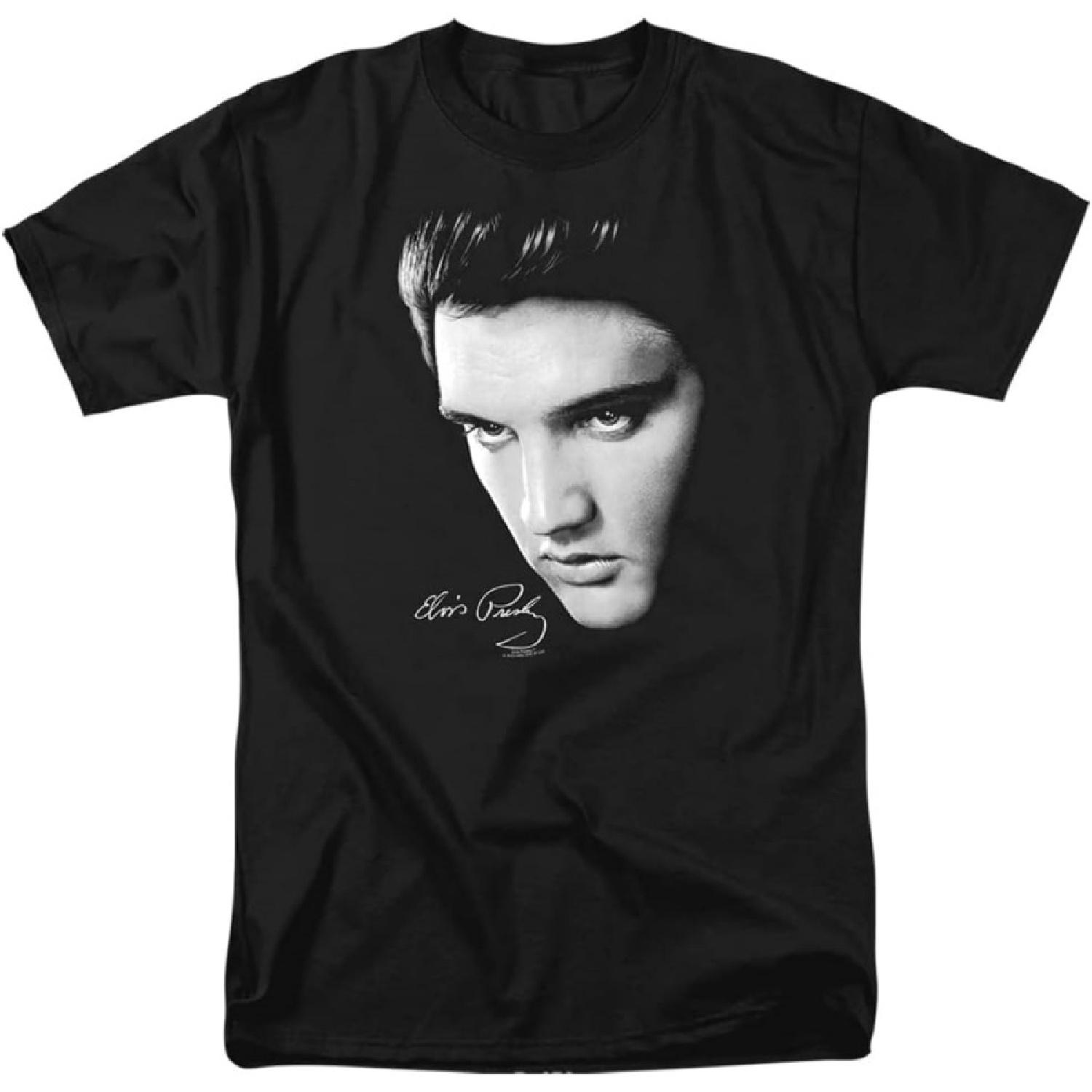 Elvis Presley Face Officially Licensed Adult T-Shirt [Apparel] S чёрный
