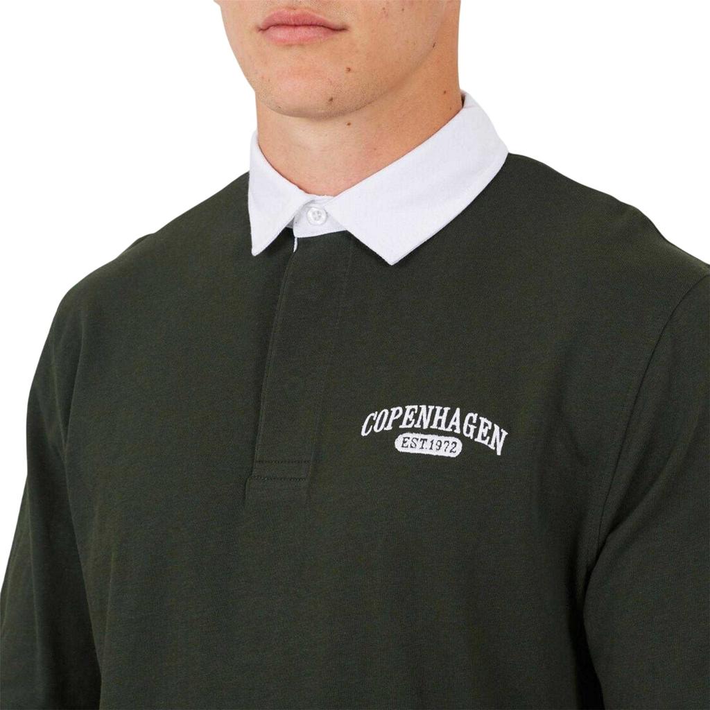 Brave Soul Mens Embroidered Rugby Shirt