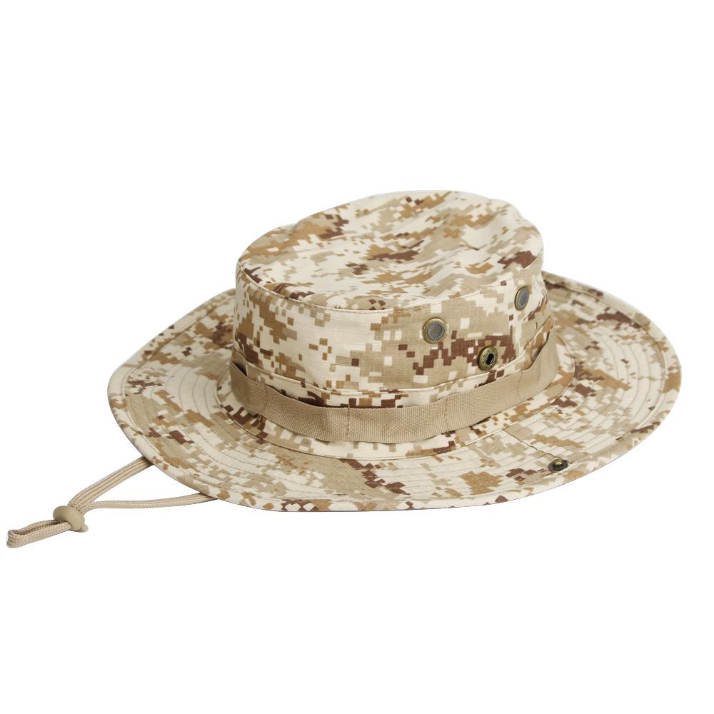 Faltbarer Militär-Camo Eimerhut mit breiter Krempe für Outdoor-Wandern & Angeln