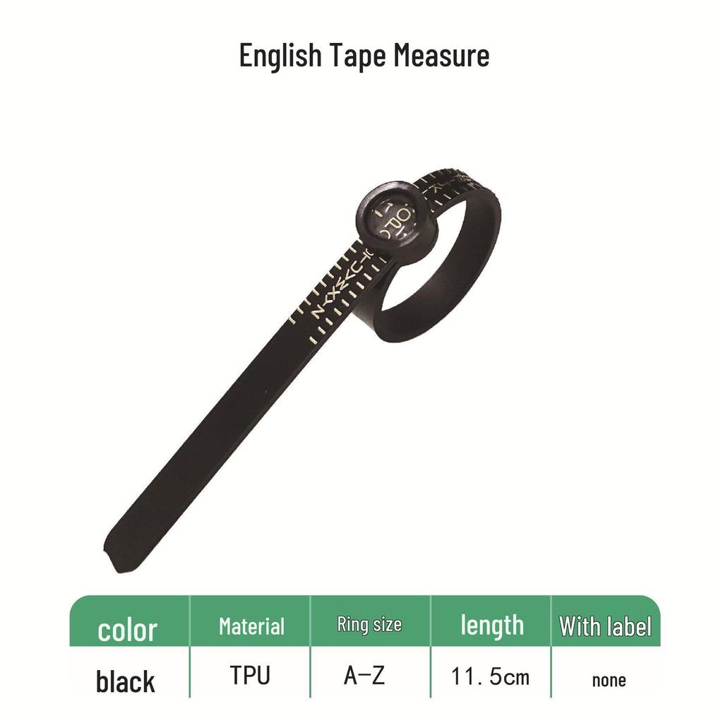 Ring Sizer: Belt-Style Tape with Magnifier for US, HK, UK, EU Measurements