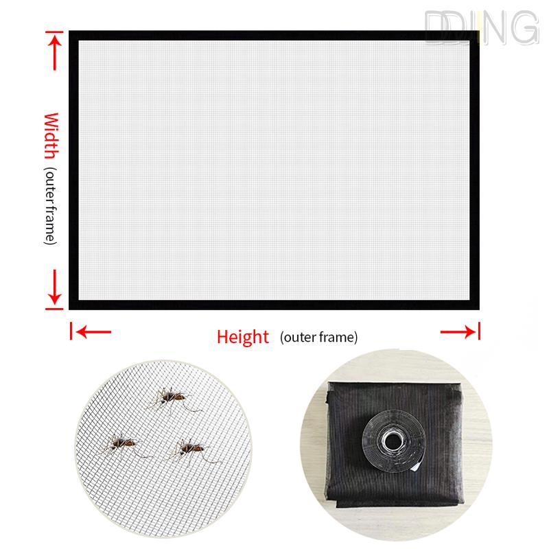Mosquito Proof Gauze Net, Mosquito Net, Tulle, Insect-proof Curtain, Window Screen, self-adhesive,Summer, Doors, Custom Sizes