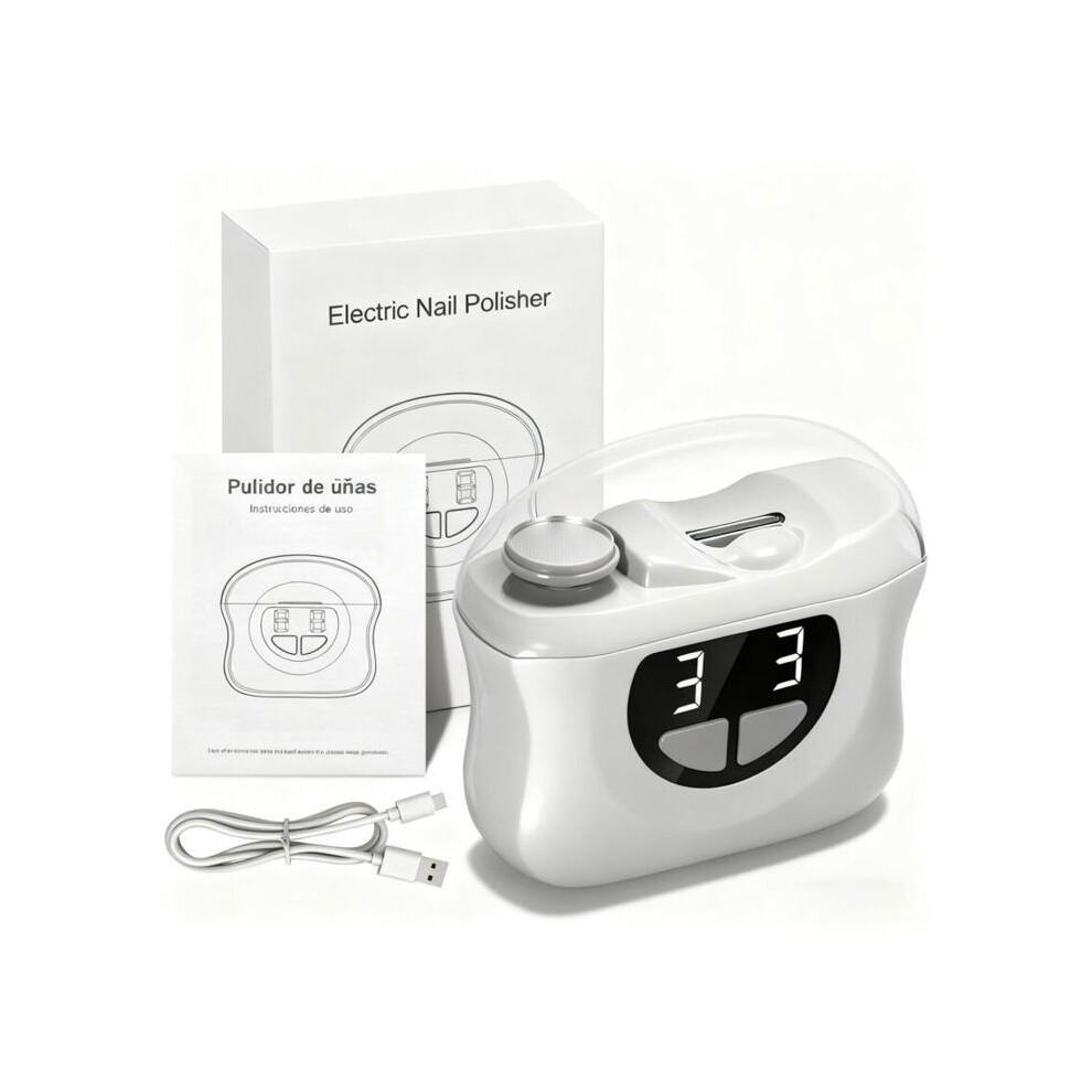 Electric Nail Clipper, Automatic Nail Clipper with LED Light, 3-in-1 USB Rechargeable Electric Nail Clipper
