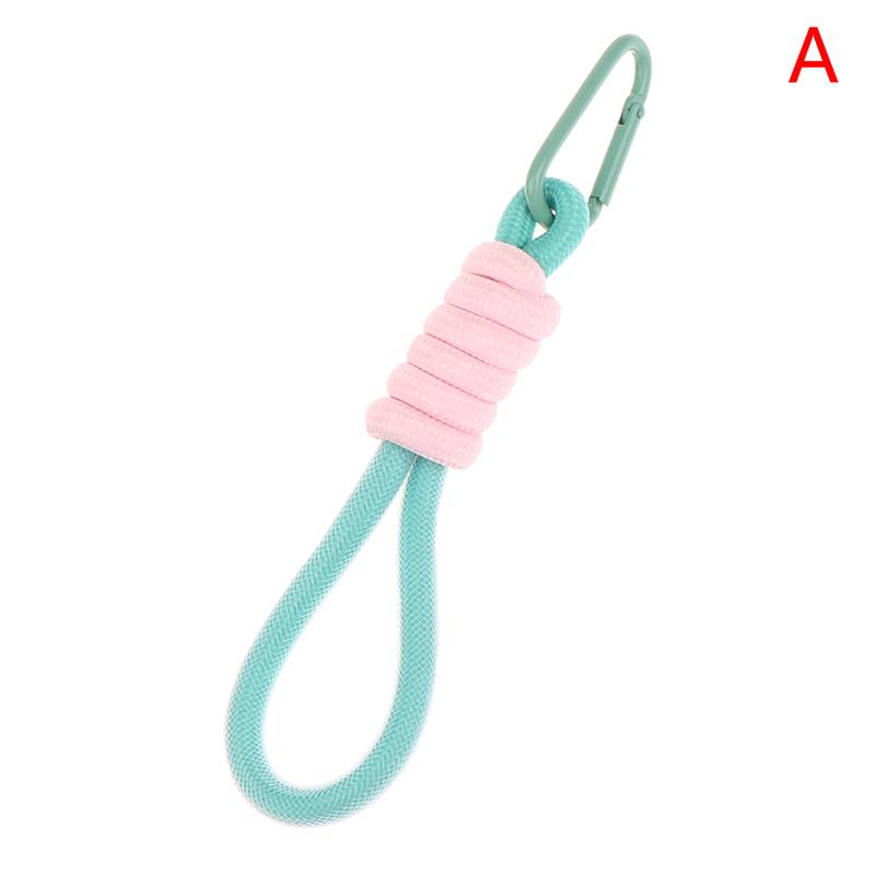 

1PC Phone Strap Lanyard Fluorescent Color Mesh Landyard For Bags Braided Strips Keycord Hanging Trousers Accessories Keychain