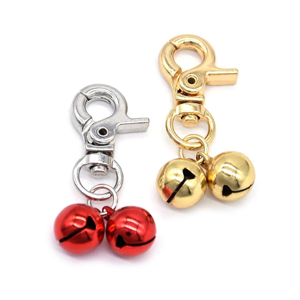 Pet Collar Bells Jingle Bells for Dog Collars Cat Collar Pendant Cat Tag Clip Dog Collar Charms Antilost Pet Collar Clip
