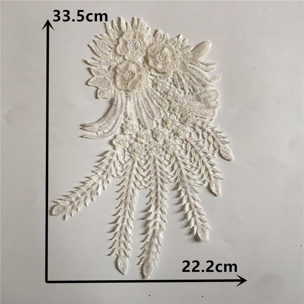 Black And White I Polyester Embroidery Bead Embroidery Sewing Lace Collar Diy Decorative Clothing Single Flower Accessories Clothing Accessories
