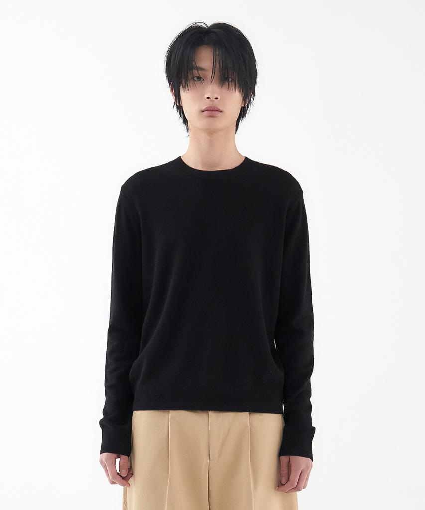Leondi Fine Merino Wool Round Knit - Black