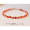Bracciale Nan Hong da donna, braccialetto sfaccettato per coppie, braccialetto in cristallo rosso naturale color cachi, braccialetto Nan Hong fine di Baoshan