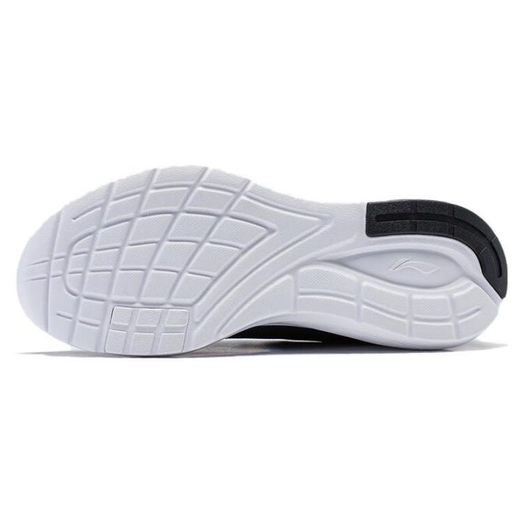 Li-Ning Lightweight Reflective Shock Absorbing Non-Slip Durable Low-Top Running Shoes Men sneaker Black White ARST063-3