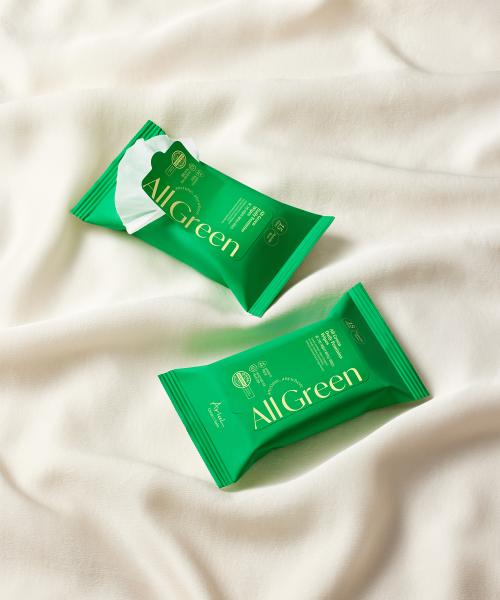 All Green Daily Feminine Wipes 15 wipes * 3 packs
