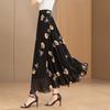 New Summer Retro Ethnic Style Ink-print Chiffon Skirt Women's Long Skirt High Waist A-line Skirt