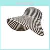 Summer Striped Wide Brim Fisherman Hat With Sun Protection For Women Outdoor Fashion