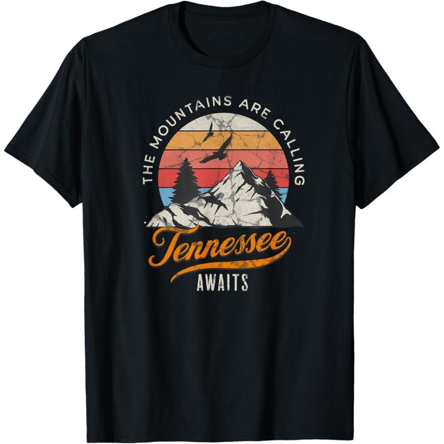 

Tennessee Awaits The Mountains Are Calling, Smokey Mountains T-Shirt XXXXXL чёрный