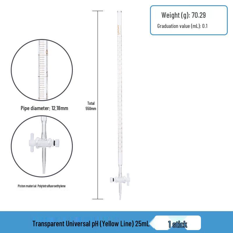PTFE Acid-Base Glass Burette