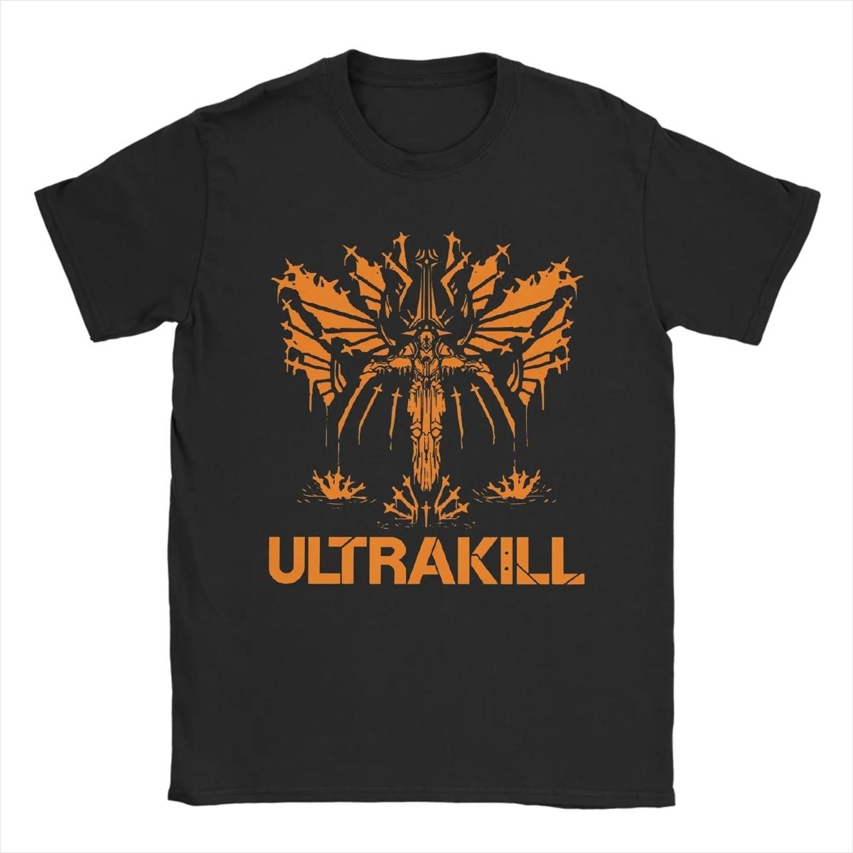 

Чоловіча футболка Ultrakill Стрілялка V1 Rock Чиста бавовна мерч Гумористична футболка з коротким рукавом з круглим вирізом Подарункові футболки XL