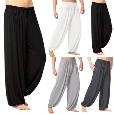 Moda pentru bărbați, ocazional, de culoare uni, pantaloni largi, dans din buric, yoga, pantaloni harem, pantaloni, îmbrăcăminte