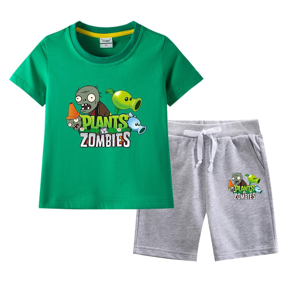 

Plants vs. Zombies Kids Summer Set: Boys & Girls T-Shirt and Shorts - Versatile Two-Piece 80 cm