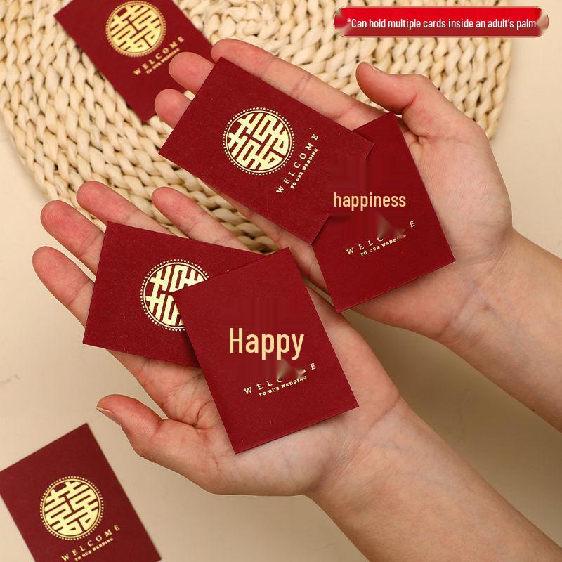 Mini Creative Wedding Red Envelope for Door-Blocking, Marriage Gift, Lai See
