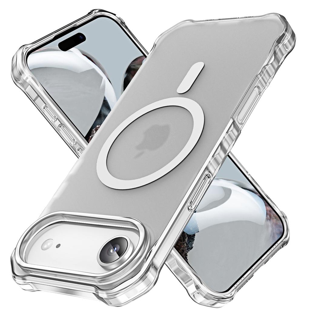 For iPhone 17 Case Compatible with MagSafe Small Wavy Edge PC+TPU Phone Cover