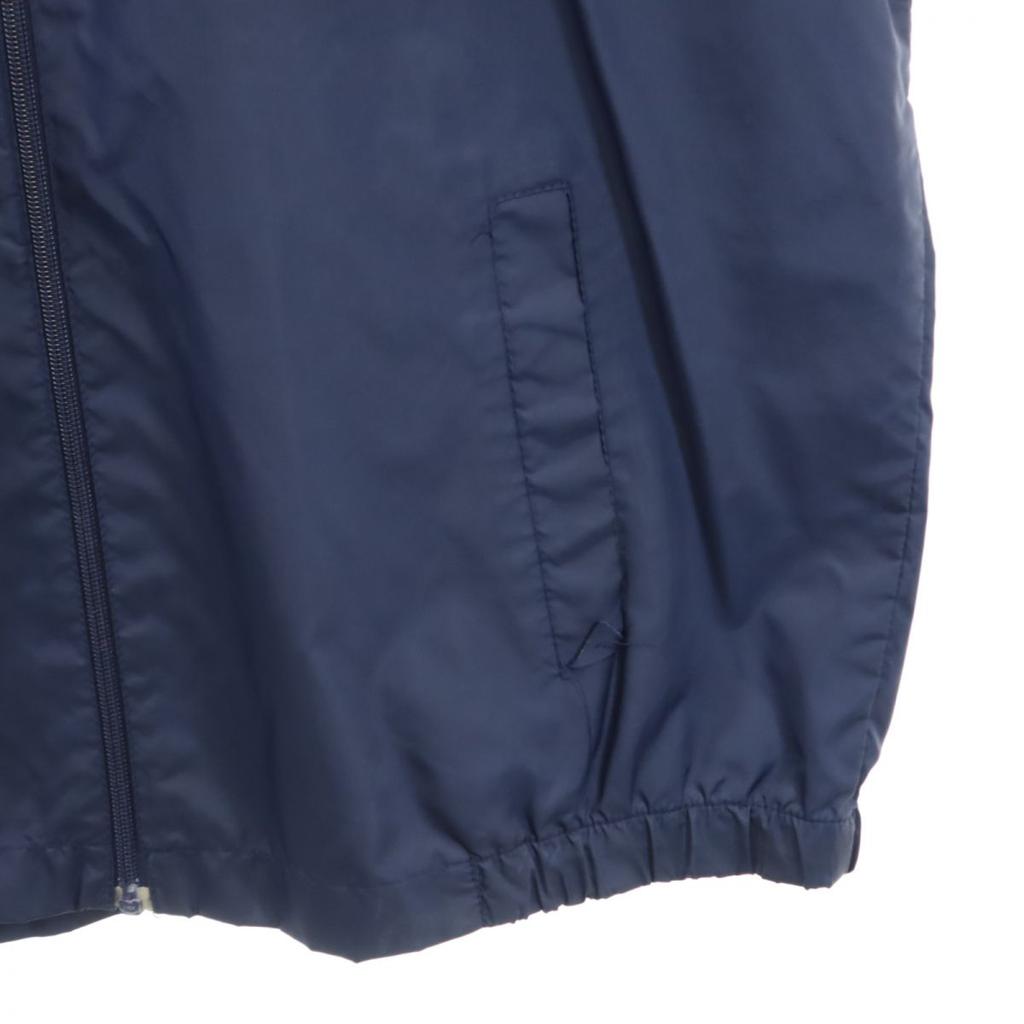 adidas 80s vintage Trefoil logo Jacket M Navy Mesh-lined hood Men's Used