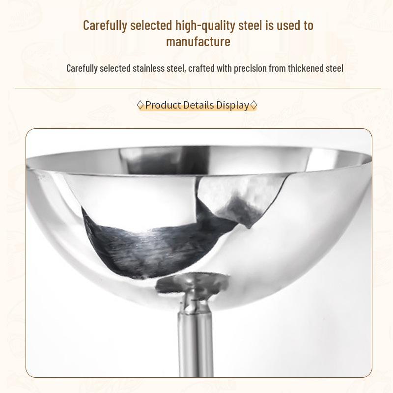 Stainless Steel High-Footed Ice Cream and Dessert Cup for Western Tableware and Afternoon Tea
