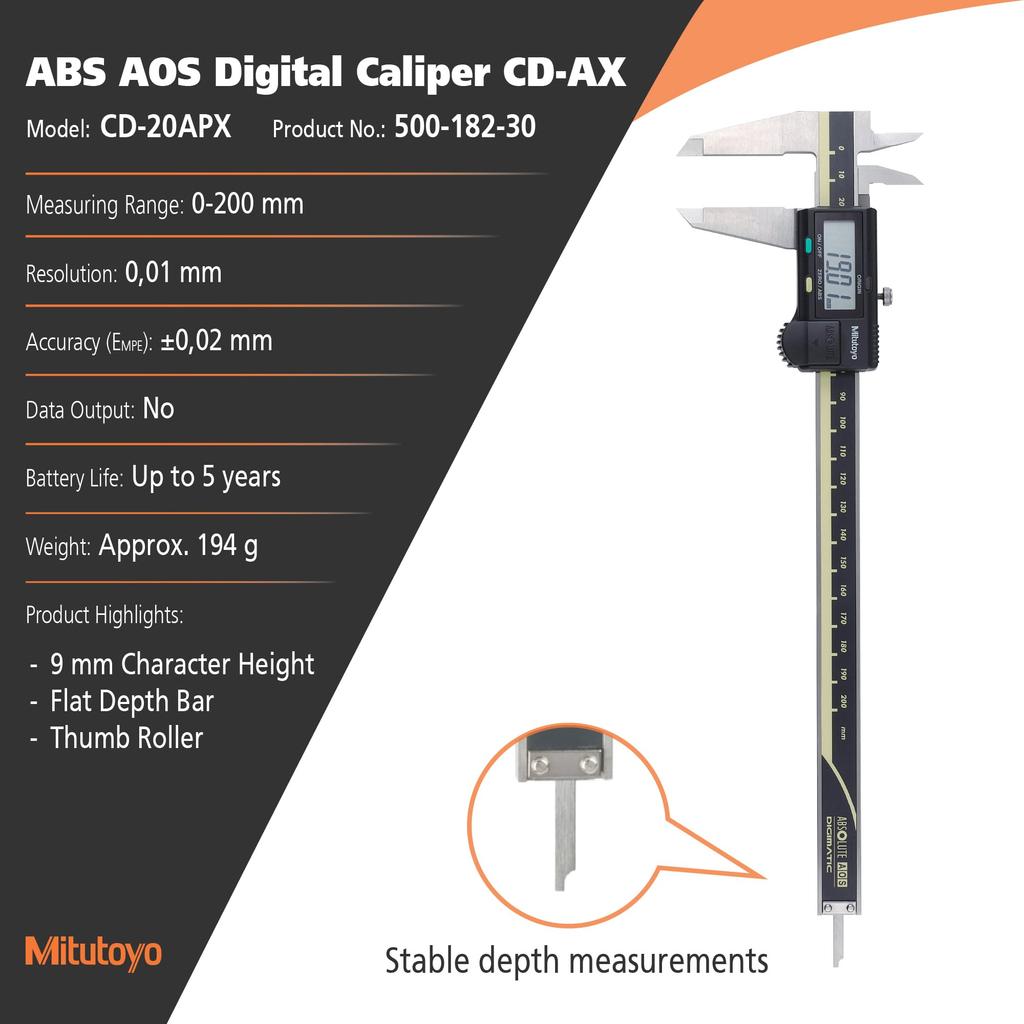 Mitutoyo Digital Caliper ABS Digimatic Caliper CD-20APX