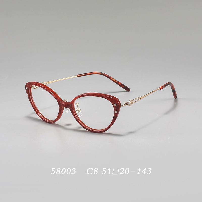 Women's Glasses Frame Women Good Quality Glasses Clear Lens Brand Designer Female Acetate Frame Vintage Eyeglasses