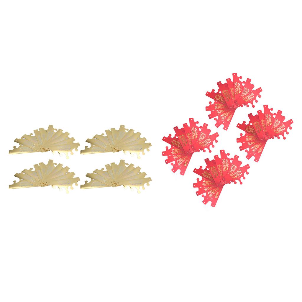 40pcs Paper Crowns Cute Shape Small Compact Attractive Decorative 22..5cm Birthday Crowns for Gr