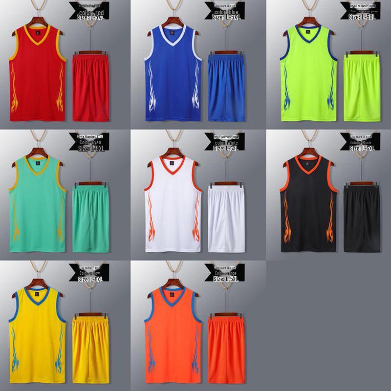Basketball Uniform Sets for Men, Women, and Children - Sports Performance Jerseys with Printed Logo for Competition and Training.