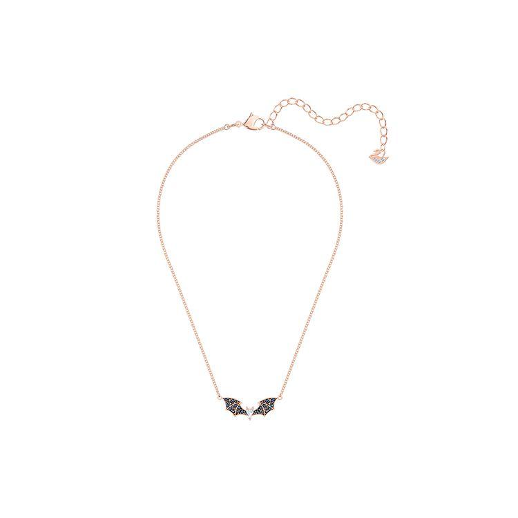 Swarovski Mysterious Bat Moon Double Chain Necklace Women necklace Rose-Gold 5491565