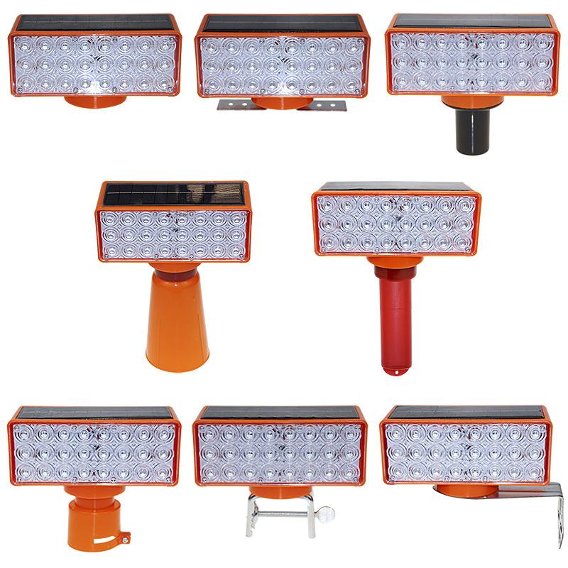 Solar LED Flashing Warning Light for Nighttime Road and Construction Safety