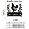 Customizable Metal Sign Hen Silhouette Personalized Family Name Wall Art Hot Sale Home Garden