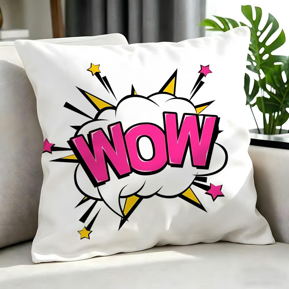 Pop PPop Art Text Cushion Cover Cushion Cover Set Pcs x x x Pillowcase Decorative Sofa Home Decor