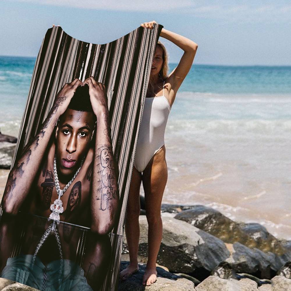 Singer YoungBoy Never Broke Again Microfiber Blanket Quick Drying Beach Towels Oversized Printing Super Absorbent Pool Towel