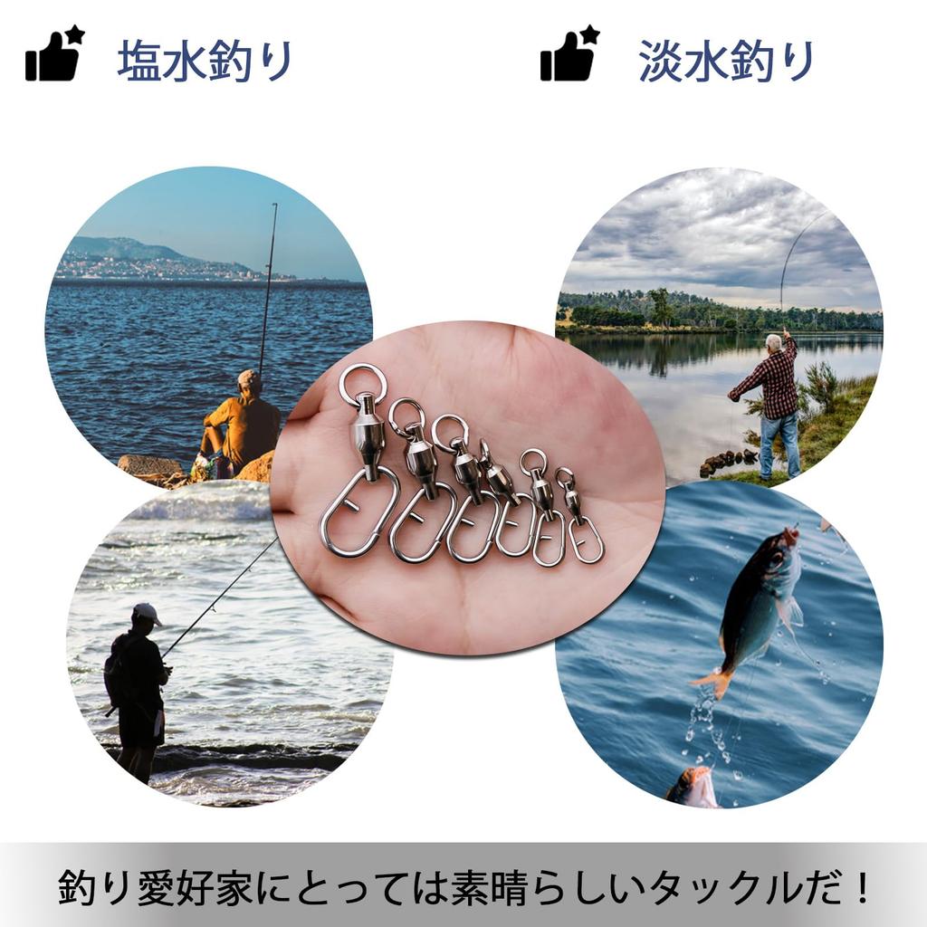 9KM DWLIFE Swivel Snap Silver Set of 25 Ball Bearing Stainless Steel Corrosion Resistant High Strength High Speed Rotation Quick Change Fishing Gear