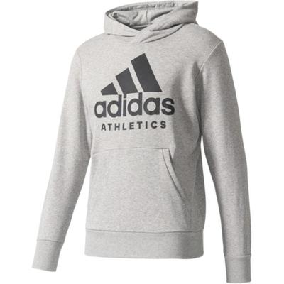 adidas Sport Hy Athletics Hooded Pullover Letter Long Sleeve Sweatshirt Men Sweatshirt Gray B47375