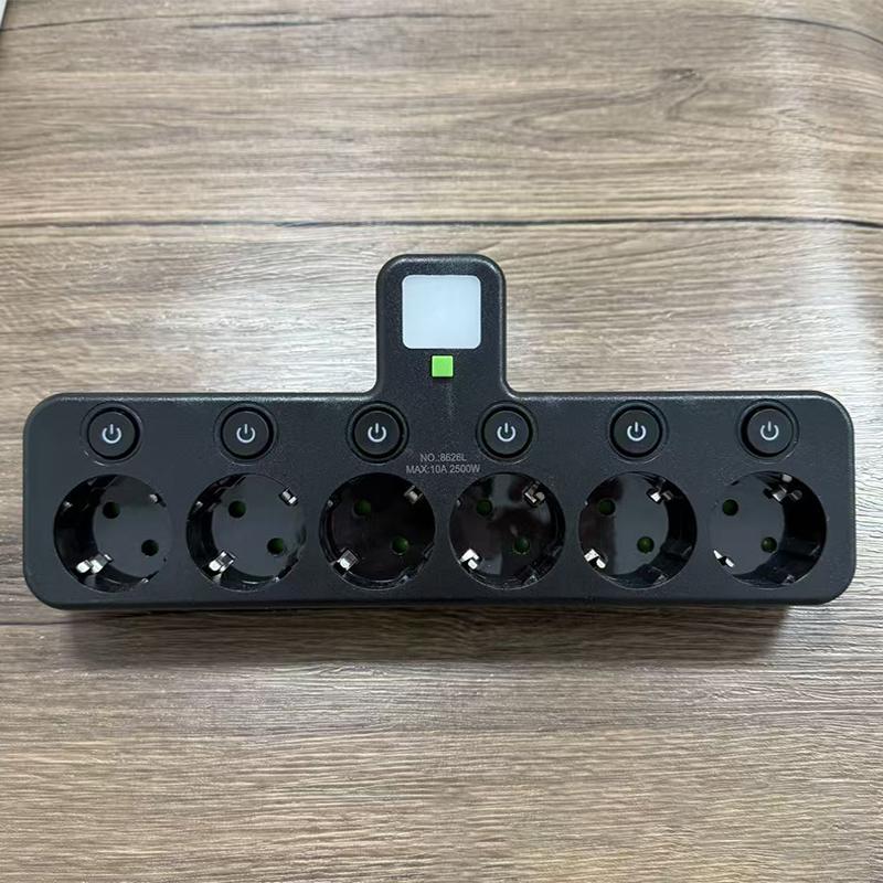 Eu Plug 3/4/5 Ac Outlet Power Strip Multiprise Wall Socket Universal Network Filter Usb Cherger Separate Switch Light Adapter Set
