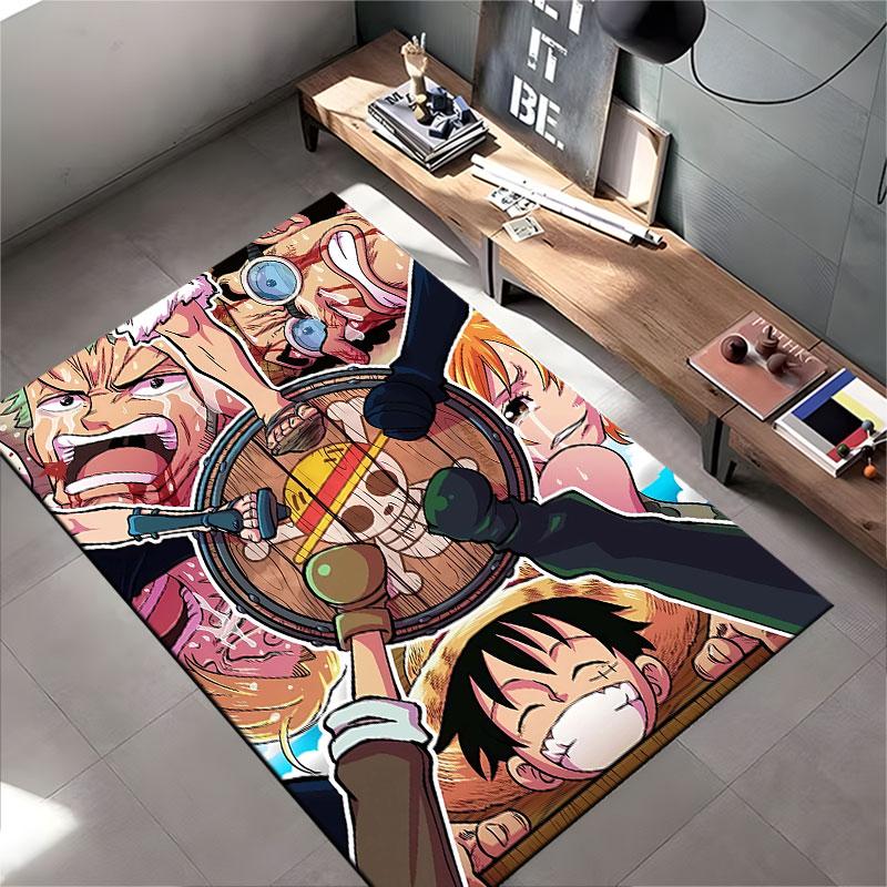 Pirate Crew Anime Style Carpet suitable as a non-slip mat for the living room or bedroom sofa