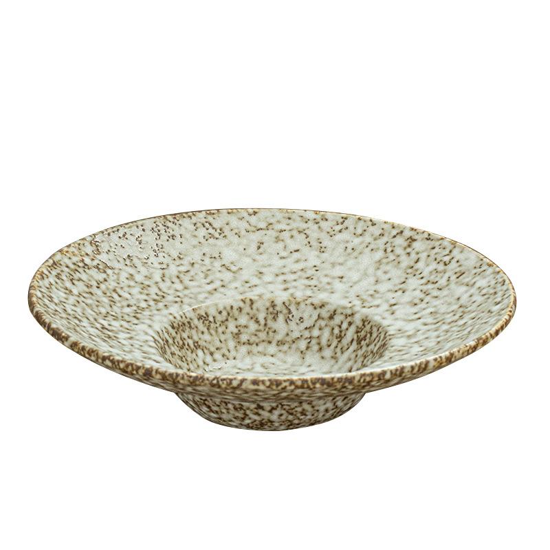Straw Hat Plate Large Collection Retro European Ceramic Western Bowl Restaurant High Value Salad Bowl Soup Bowl Tableware