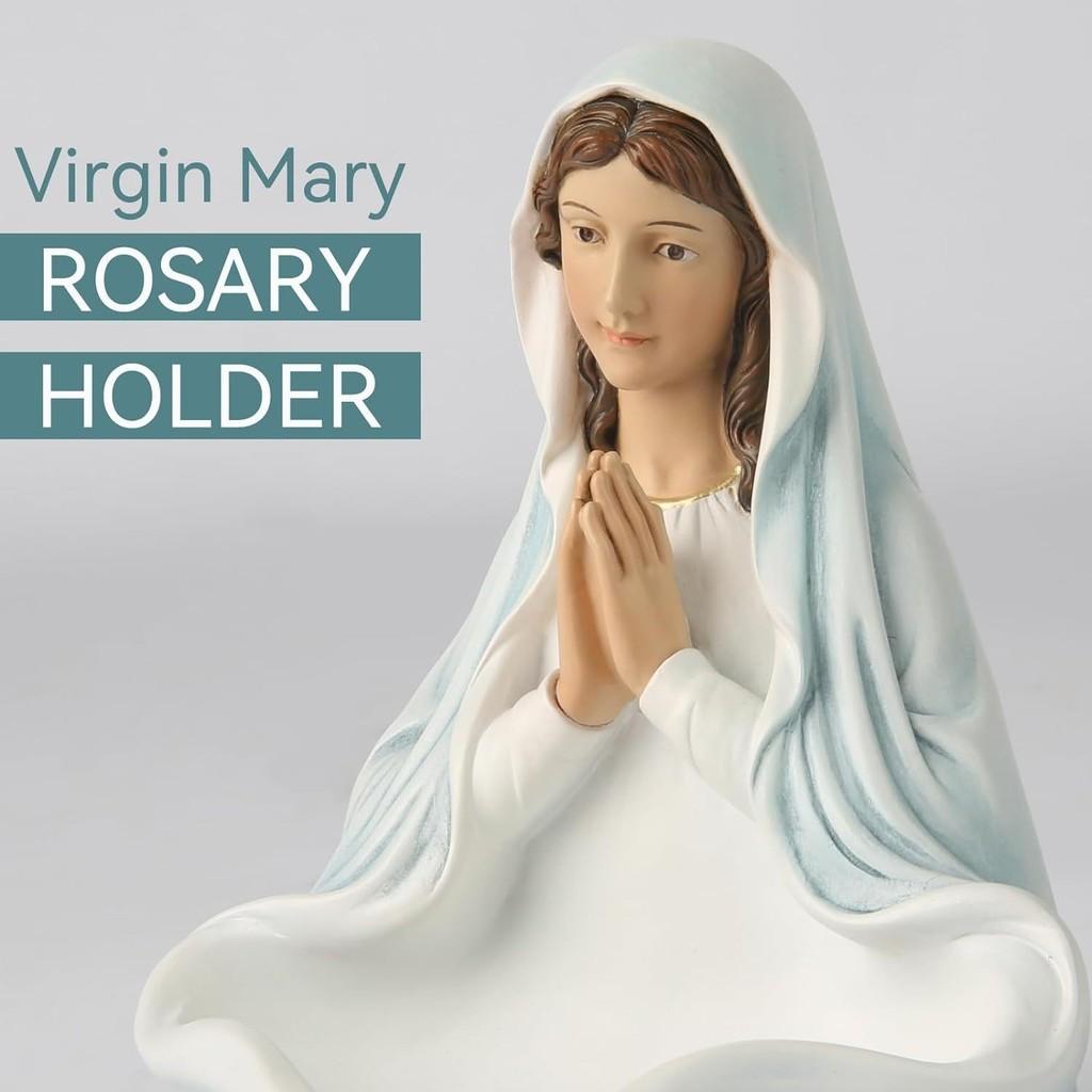 Exquisite Virgin Mary Decorative Bowl For Bookcase And Console Table Modern Home Decor