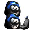 Car Seat Headrest Cover Cartoon Expressions Car Head Rest Cover 2 Pieces Anti-Scratch Interior Decor For SUV Truck Auto RV