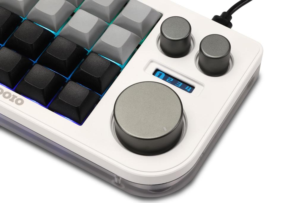 KB16 Macro Mechanical RGB 16 Compatible with and Other Software Keyboard, Aluminum, One-Handed, VIA, Hot-Swap, Programmable, Keys, Ps, Pr, Lrc,