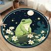 Frog and Dragon Round Area Rug,Carpet Rug for Living Room Bedroom Sofa Playroom Decor,Non-slip Floor Mat