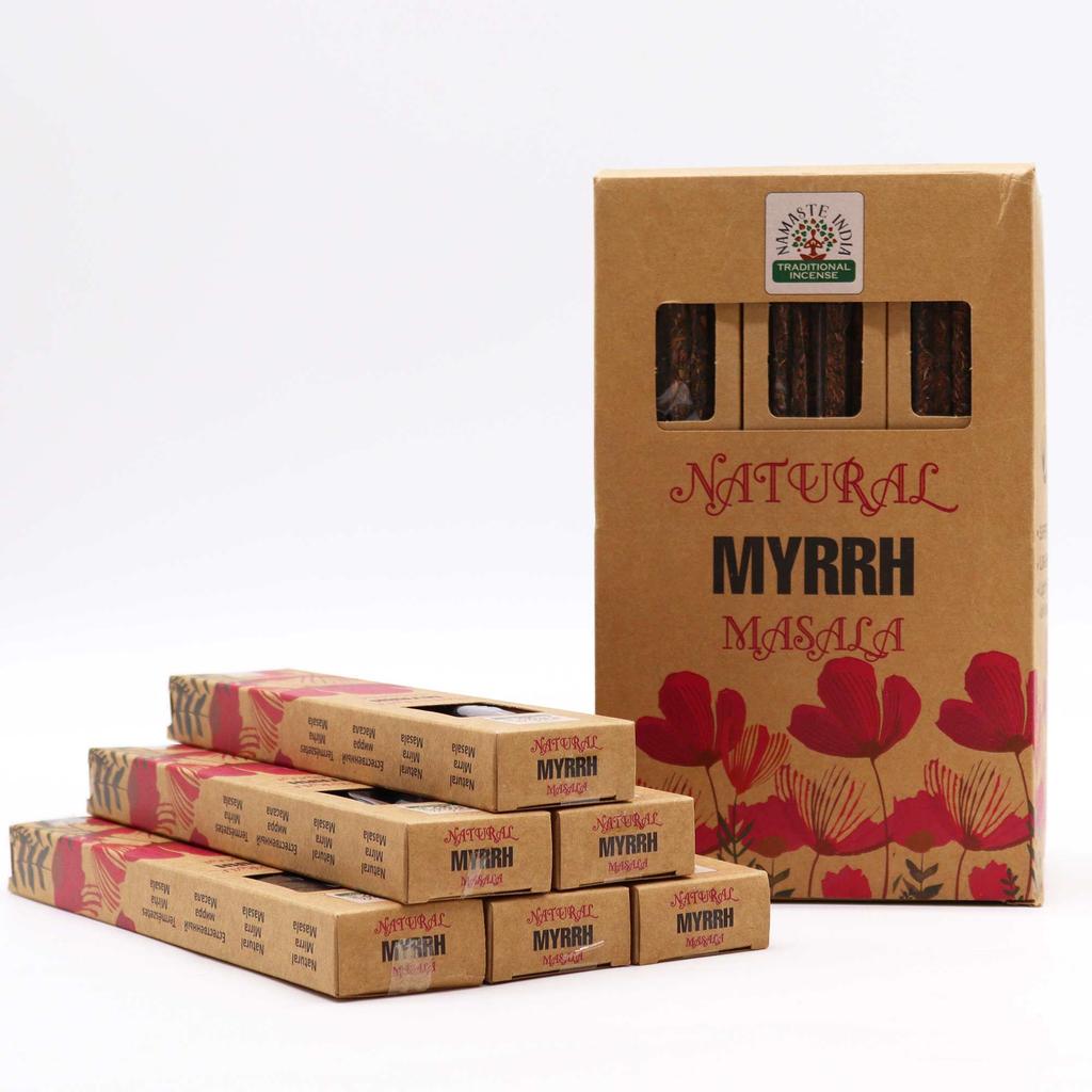 6x Myrrh Incense Sticks Natural Masala 11 Sticks