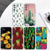 RA33 Watercolour Cacti Succulent Transparent Phone Case for Motorola Moto G7 G8 G9 G84 G85 G73 G24 G15 Z2 Play Power Plus