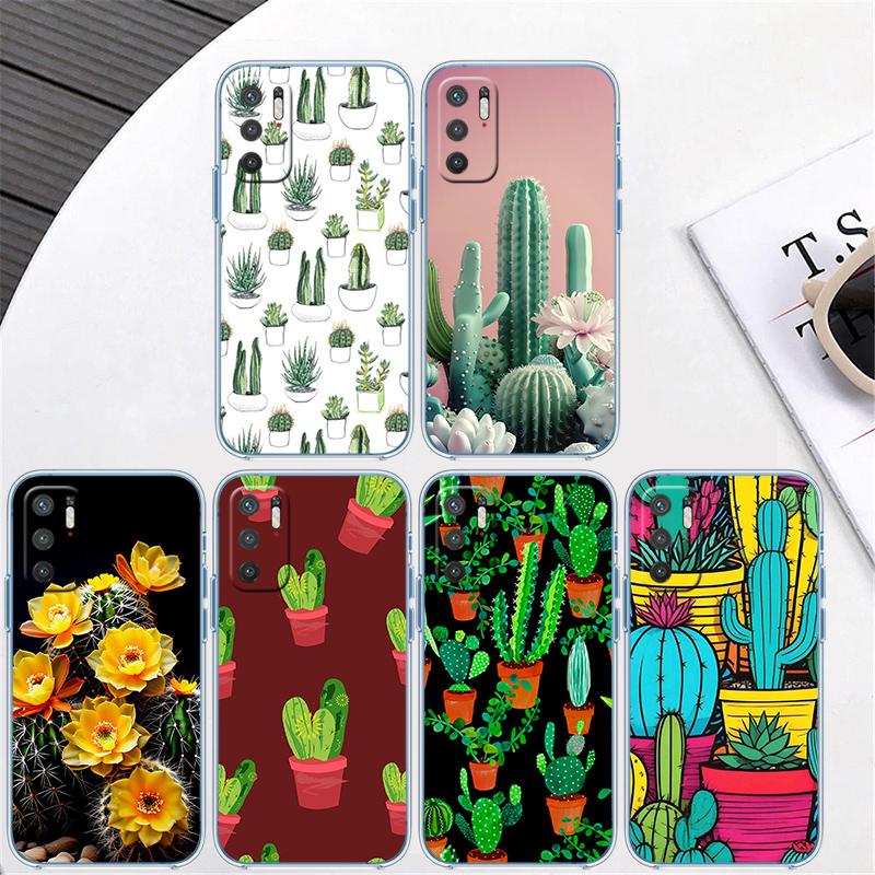RA33 Watercolour Cacti Succulent Transparent Phone Case for Motorola Moto G7 G8 G9 G84 G85 G73 G24 G15 Z2 Play Power Plus