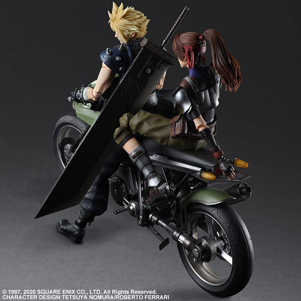 Final Fantasy VII Remake PLAY ARTS Kai Cloud Bike SET PVC malovaná pohyblivá figurka Jesse a